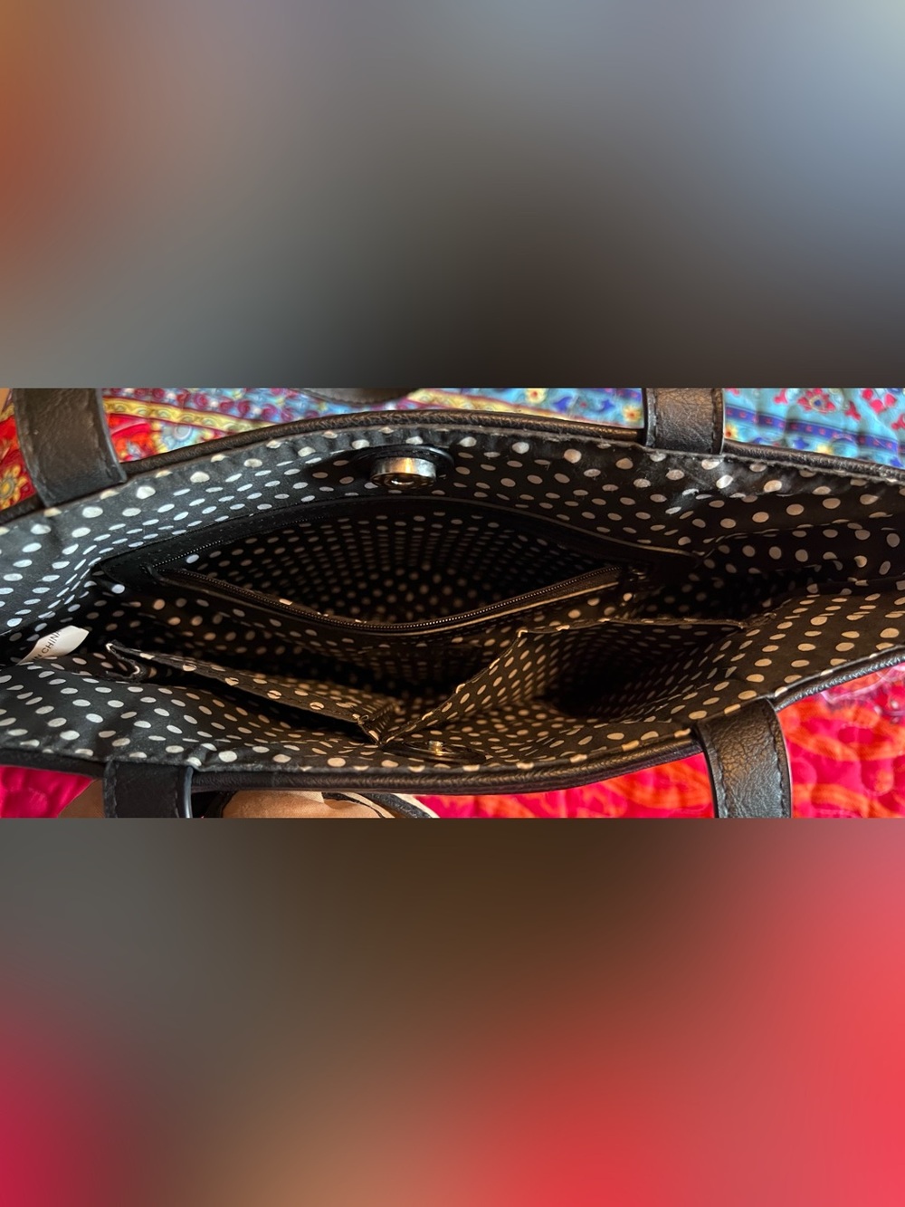 LIKE NEW—Bueno Collection Black Trim Straw Shoulder Bag with 3D Flower Accent - Picture 8 of 11